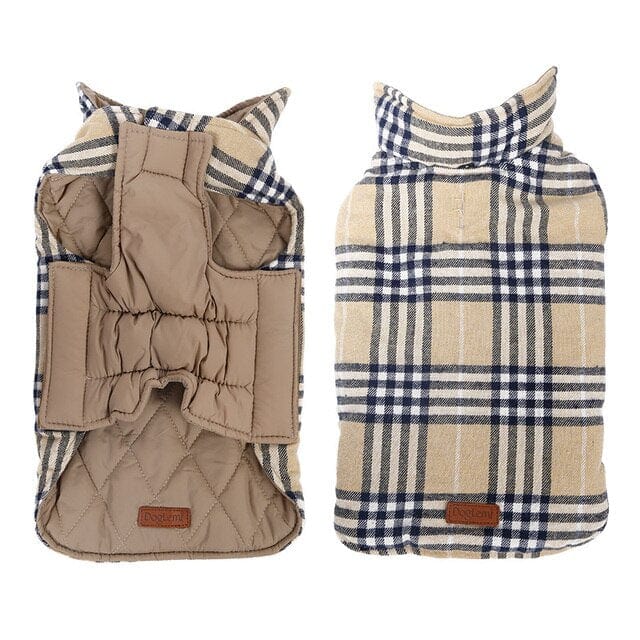 Reversible Plaid Waterproof Vest Bull Terrier World