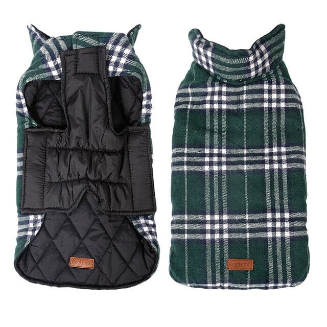 Reversible Plaid Waterproof Vest Bull Terrier World