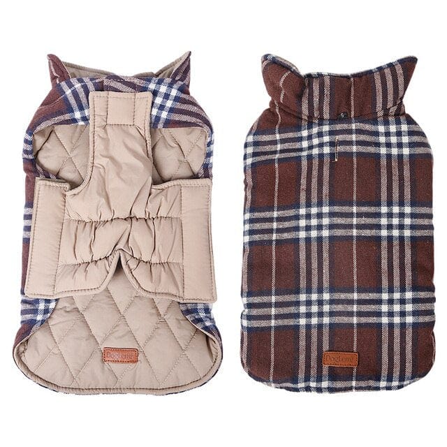 Reversible Plaid Waterproof Vest Bull Terrier World