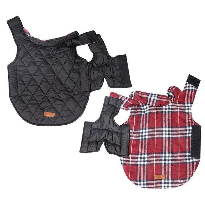 Reversible Plaid Waterproof Vest Bull Terrier World