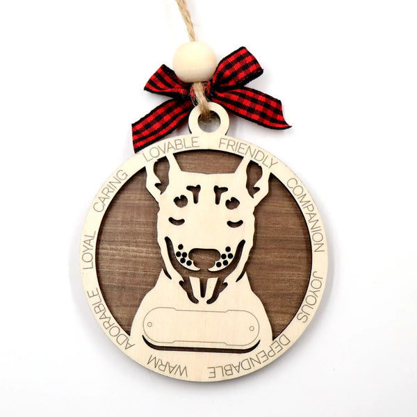 Smiling Bull Terrier Christmas Ornament (5pcs) | Bull Terrier World