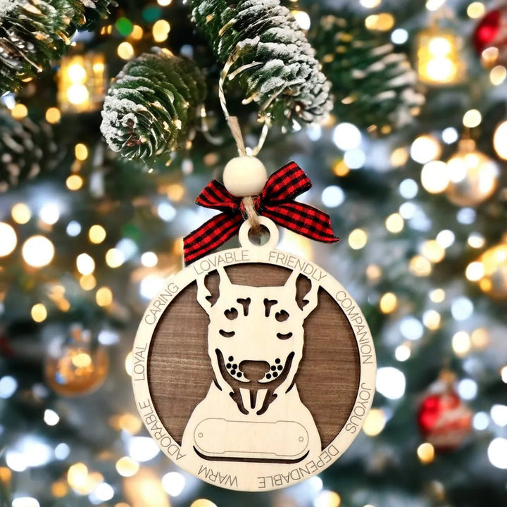 Smiling Bull Terrier Christmas Ornament (5pcs) | Bull Terrier World